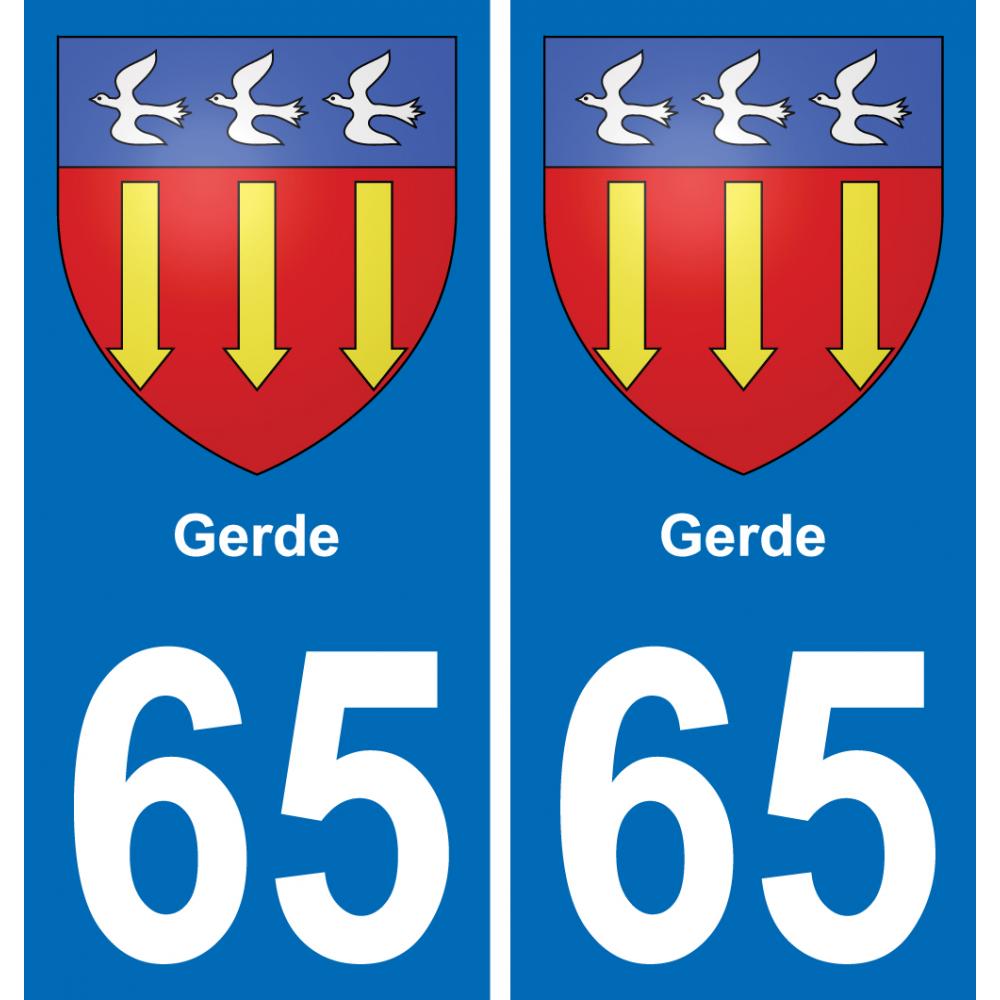 65 Gerde placa etiqueta de registro de la ciudad