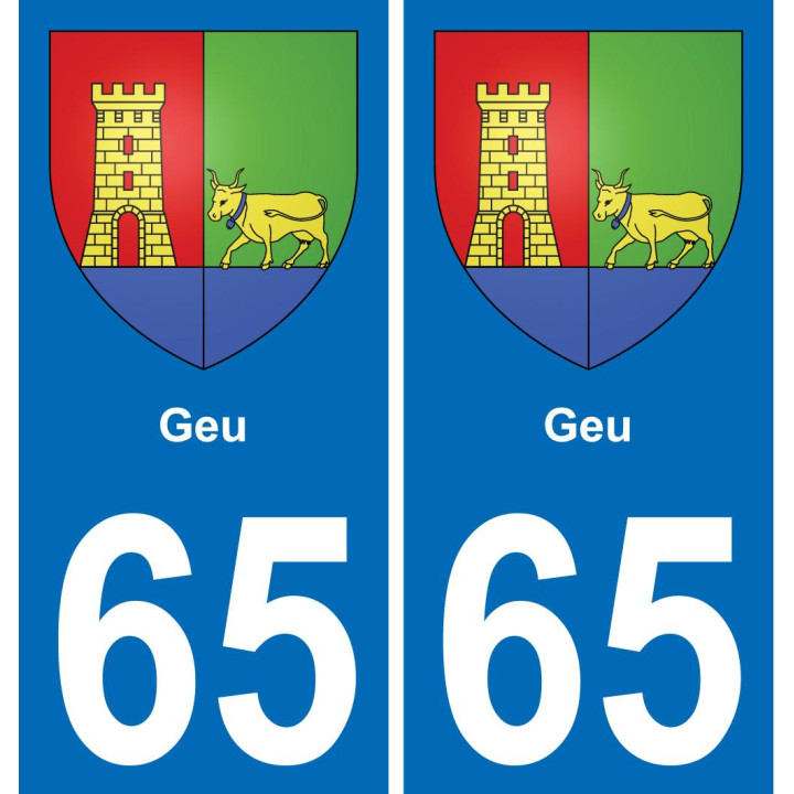 65 Geu placa etiqueta de registro de la ciudad