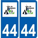 44 Donges logo autocollant plaque stickers ville