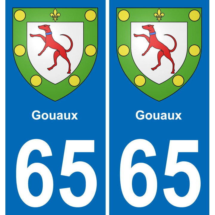 65 Gouaux-aufkleber plakette ez stadt