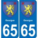 65 Gourgue adesivo piastra di registrazione city