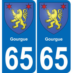 65 Gourgue-aufkleber plakette ez stadt