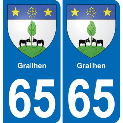 65 Grailhen-aufkleber plakette ez stadt