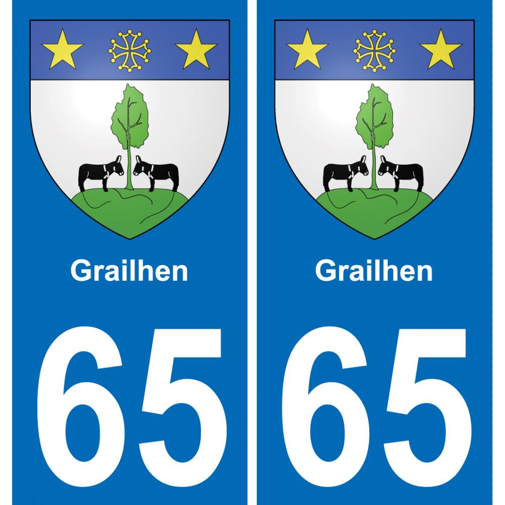 65 Grailhen-aufkleber plakette ez stadt