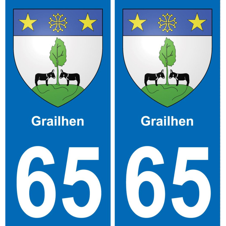 65 Grailhen-aufkleber plakette ez stadt
