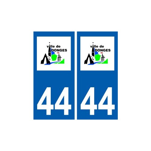 44 Donges logo autocollant plaque stickers ville