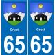 65 Grust sticker plate registration city