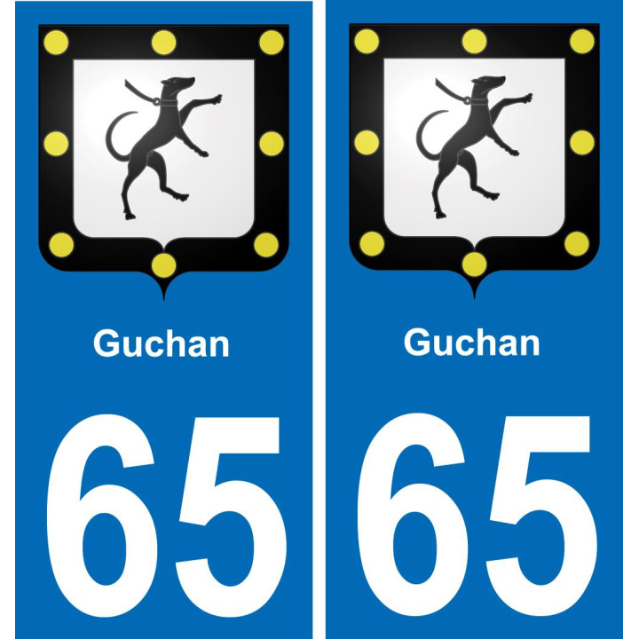 65 Guchan placa etiqueta de registro de la ciudad