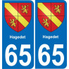 65 Hagedet adesivo piastra di registrazione city