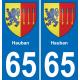 65 Pau autocollant sticker plaque immatriculation auto ville