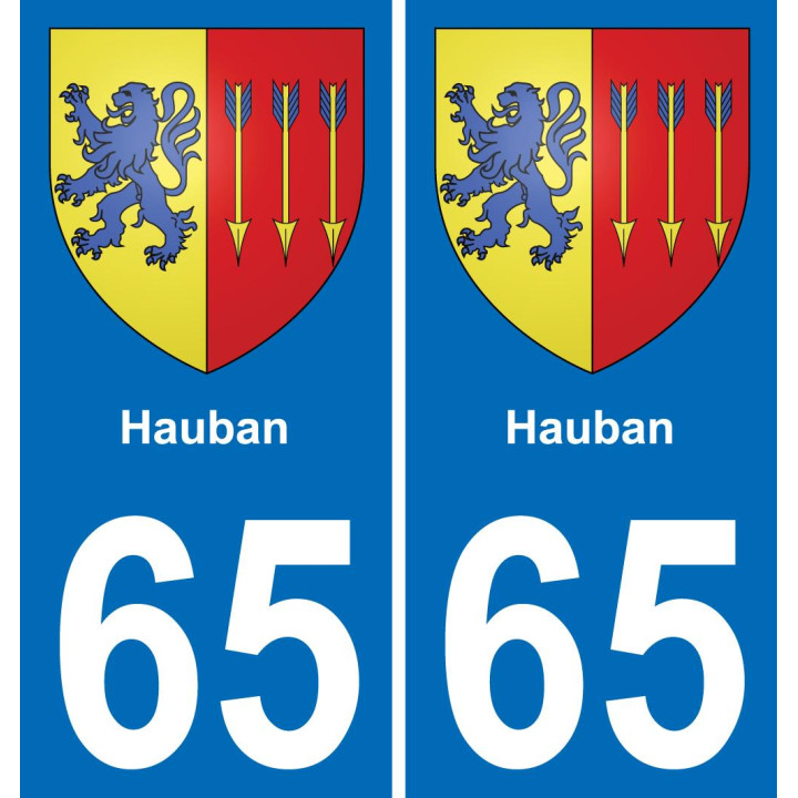 65 Hauban placa etiqueta de registro de la ciudad