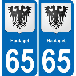 65 Hautaget placa etiqueta de registro de la ciudad