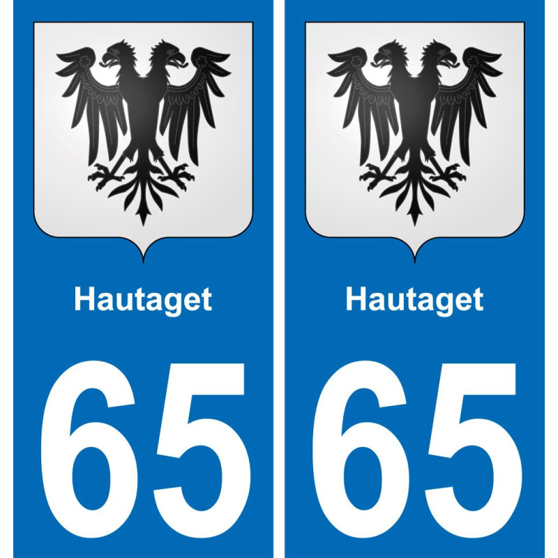 65 Hautaget sticker plate registration city