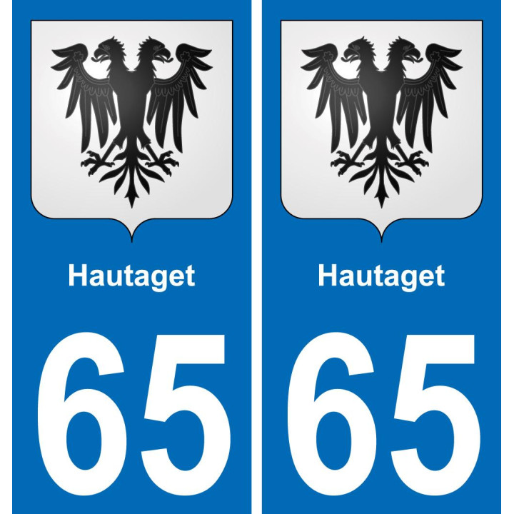 65 Hautaget sticker plate registration city