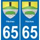 65 Pau autocollant sticker plaque immatriculation auto ville
