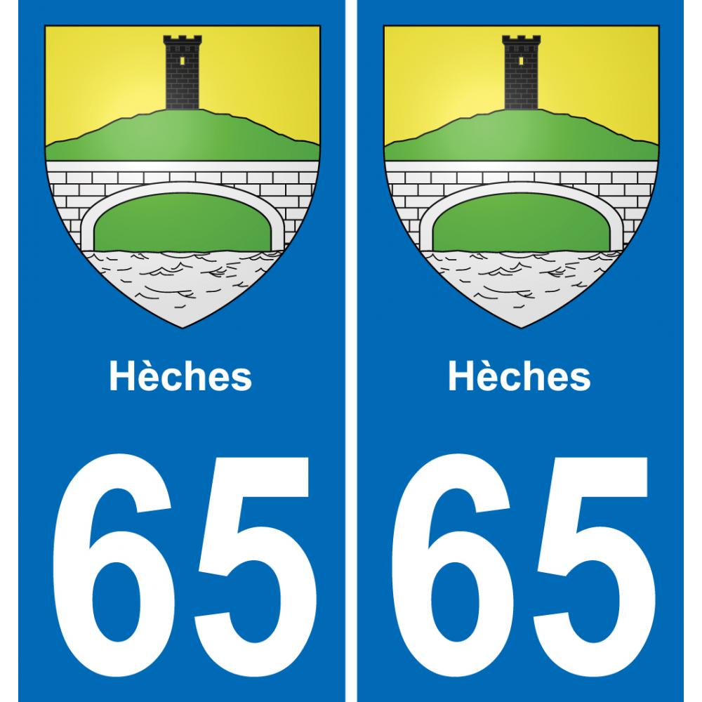65 Pau autocollant sticker plaque immatriculation auto ville