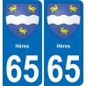 65 Hères-aufkleber plakette ez stadt