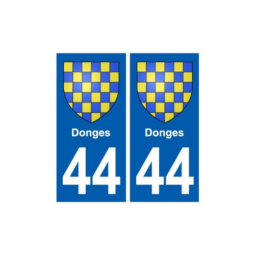 44 Donges autocollant plaque stickers ville
