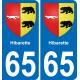 65 Pau autocollant sticker plaque immatriculation auto ville