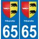 65 Pau autocollant sticker plaque immatriculation auto ville