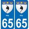 65 Hiis adesivo piastra di registrazione city
