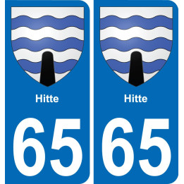 65 Hitte autocollant sticker plaque immatriculation auto ville