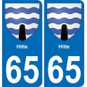 65 Hitte adesivo piastra di registrazione city