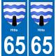 65 Hitte sticker plate registration city