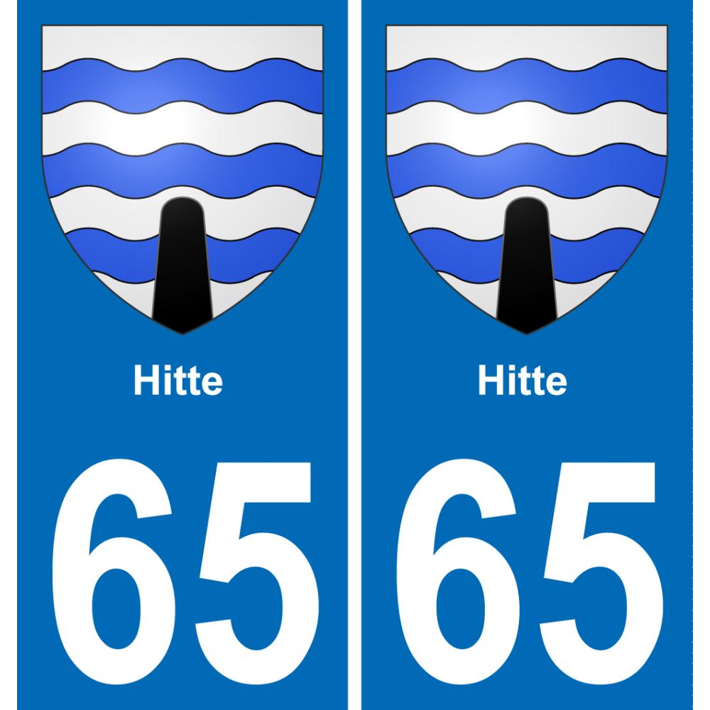 65 Hitte autocollant sticker plaque immatriculation auto ville