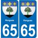 65 Horgues-aufkleber plakette ez stadt