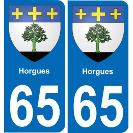 65 Horgues-aufkleber plakette ez stadt