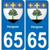 65 Horgues adesivo piastra di registrazione city
