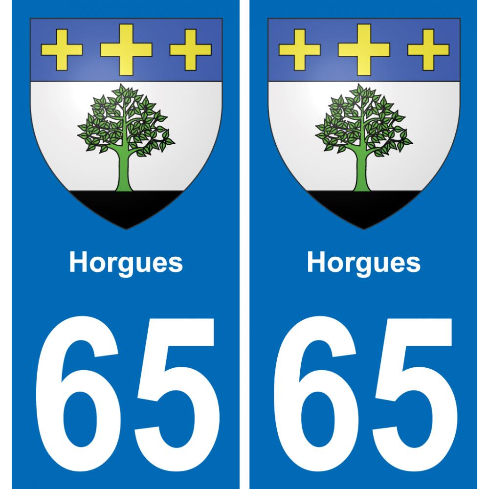 65 Pau autocollant sticker plaque immatriculation auto ville