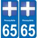 65 Houeydets autocollant sticker plaque immatriculation auto ville