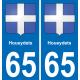 65 Houeydets adesivo piastra di registrazione city
