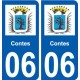 06 Contes logo ville sticker autocollant plaque