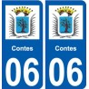 06 Contes logo ville sticker autocollant plaque