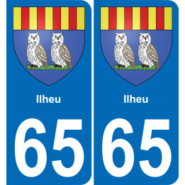 65 Ilheu placa etiqueta de registro de la ciudad