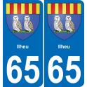 65 Ilheu autocollant sticker plaque immatriculation auto ville