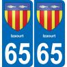 65 Pau autocollant sticker plaque immatriculation auto ville