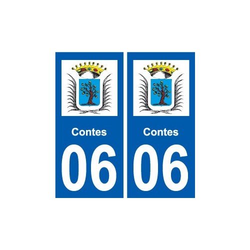 06 Contes logo ville sticker autocollant plaque
