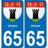 65 Pau autocollant sticker plaque immatriculation auto ville