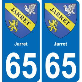65 Jarret autocollant sticker plaque immatriculation auto ville