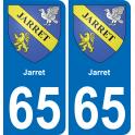 65 Pau autocollant sticker plaque immatriculation auto ville