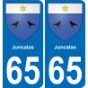 65 Pau autocollant sticker plaque immatriculation auto ville