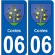 06 Contes ville sticker autocollant plaque