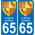 65 Pau autocollant sticker plaque immatriculation auto ville