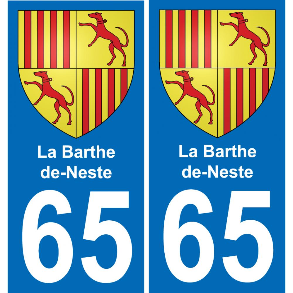 65 Pau autocollant sticker plaque immatriculation auto ville