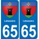 65 Pau autocollant sticker plaque immatriculation auto ville