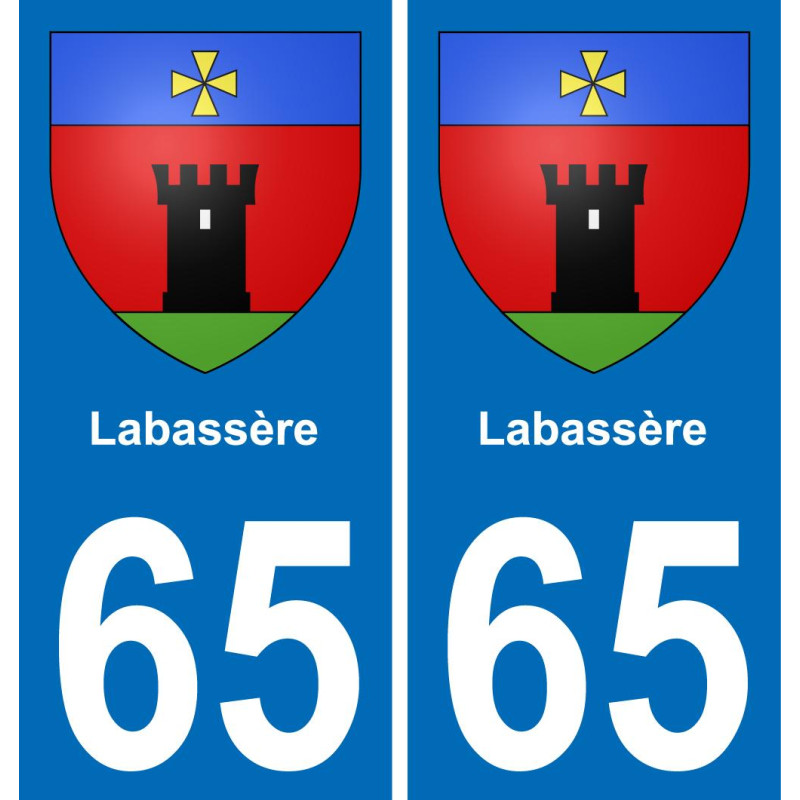 65 Labassère-aufkleber plakette ez stadt